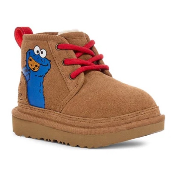 Brand New UGG Neumel II x Sesame Friends 'Chestnut' 1147232T Toddler’s Boots - Picture 11 of 14